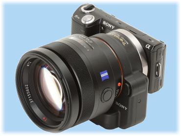 Sony альфа NEX-5N с адаптером LA-EA2